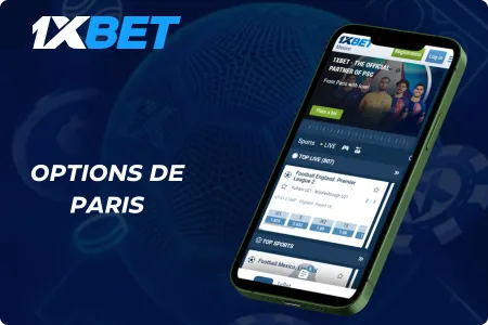 Différents types de paris disponibles sur 1xBet