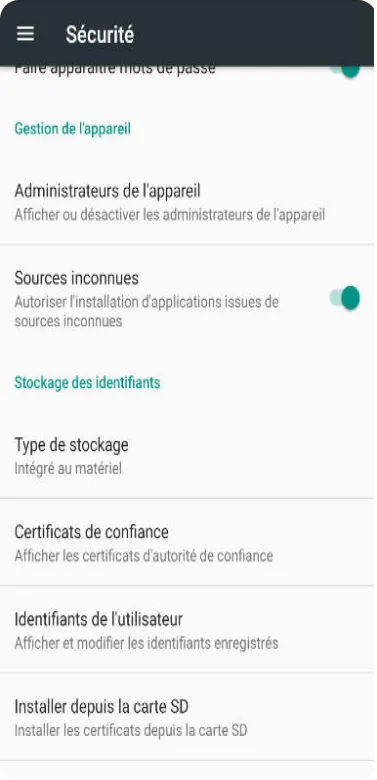 Sources inconnues